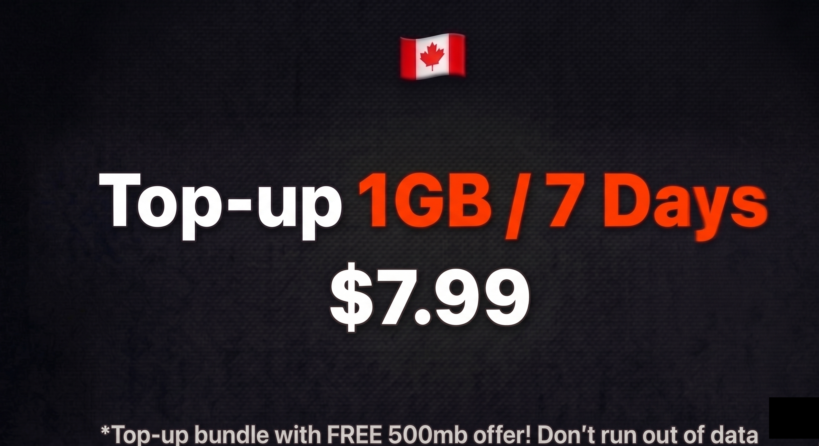1GB Canada Travel eSIM | 7-Day High-Speed Data