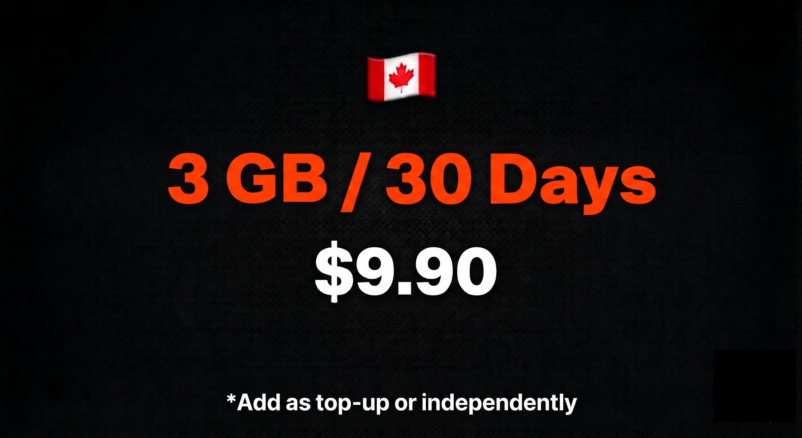3GB Canada Travel eSIM | 30-Day Flexible Plan