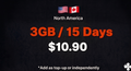 3GB North America eSIM | Canada, USA & Mexico
